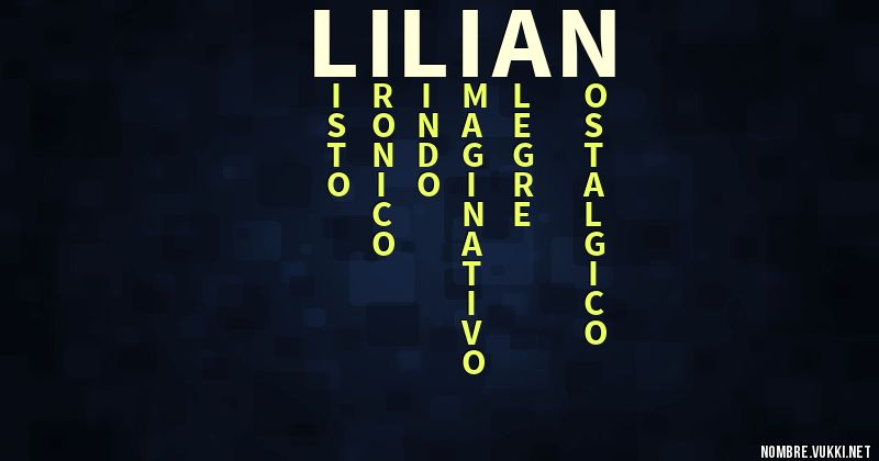Acróstico lilian