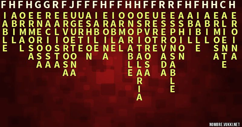 Acróstico fhfhggrfjfffhffhhffrrfhfhhch