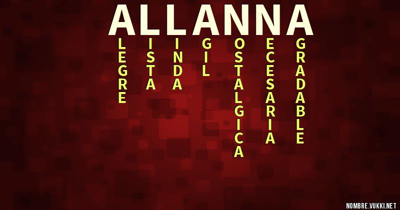 Acróstico allanna