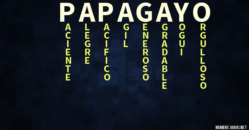 Acróstico papagayo