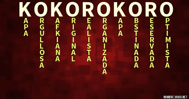 Acróstico kokoro-koro