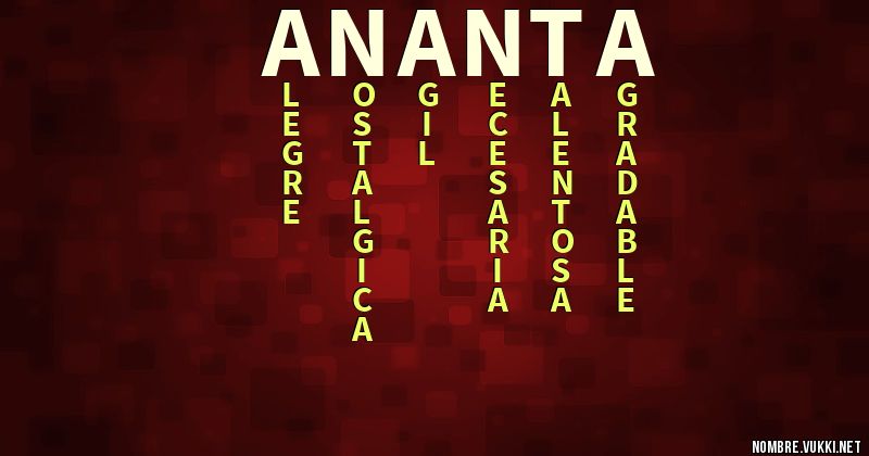 Acróstico ananta