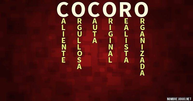 Acróstico cocoro