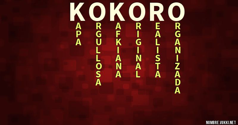 Acróstico kokoro