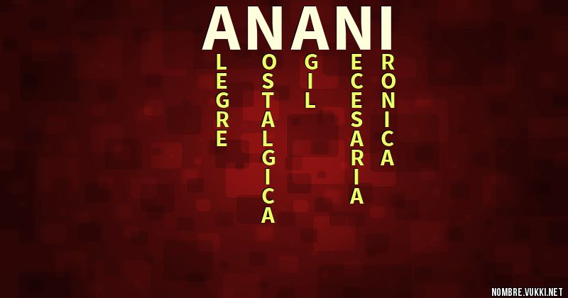 Acróstico ananí