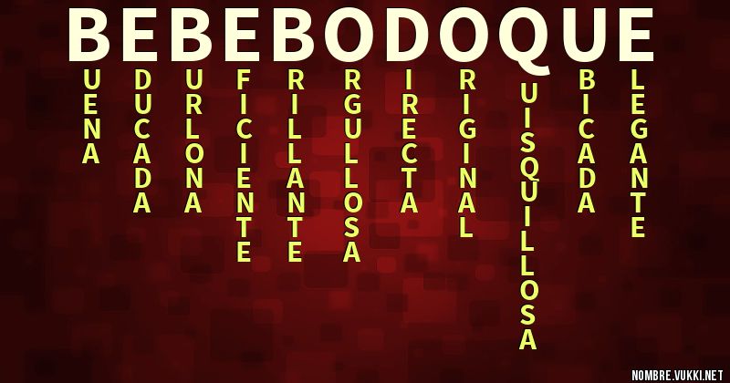 Acróstico bebe bodoque