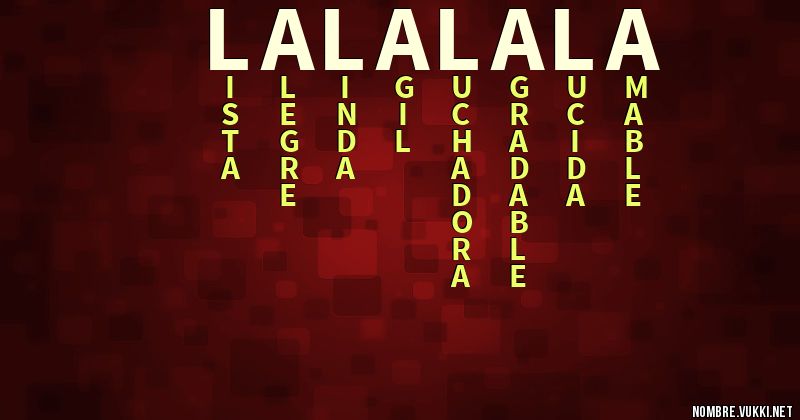 Acróstico lalalala