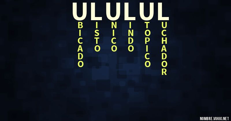 Acróstico ululul