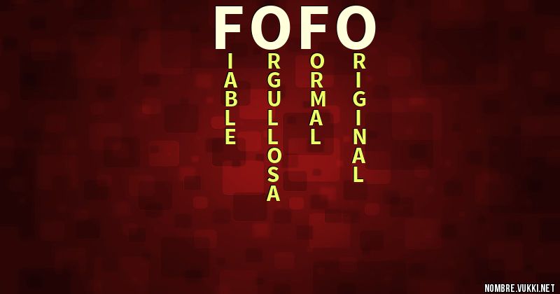 Qué significa fofo