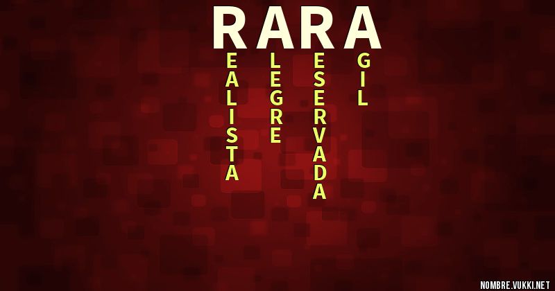 Acróstico rara