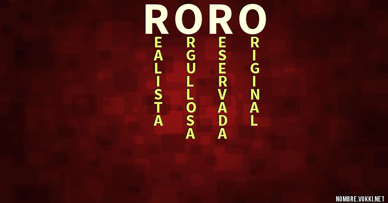 Acróstico roro