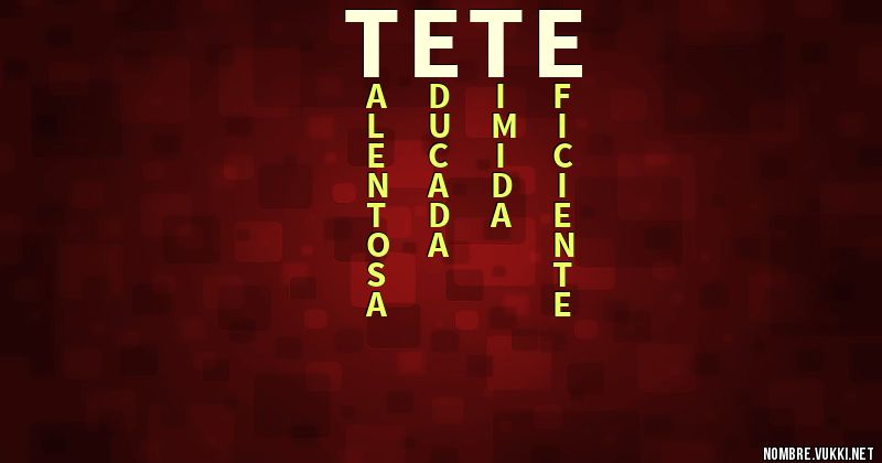 Acróstico tete