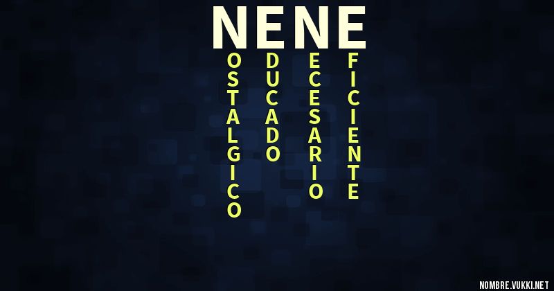 Acróstico nene