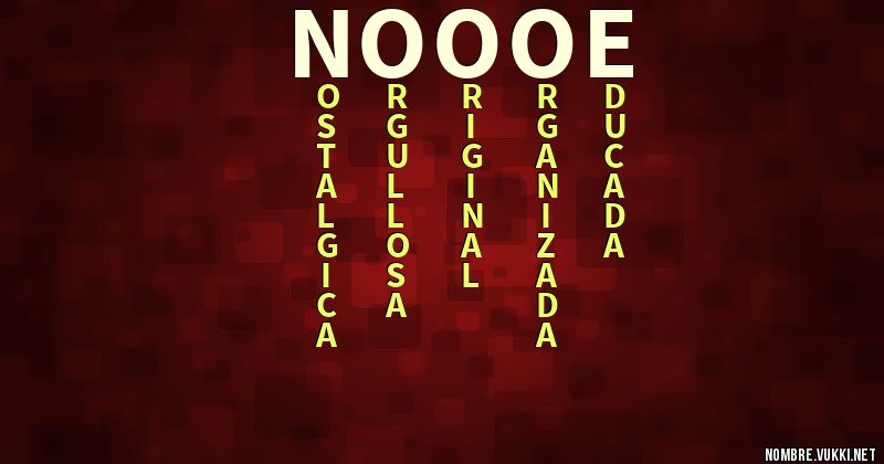Acróstico noooe