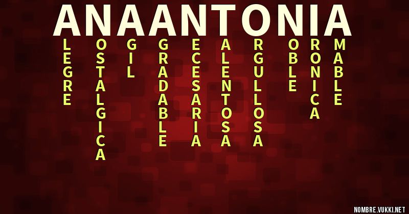 Acróstico ana antonia