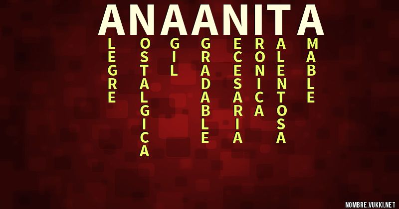 Acróstico ana anita