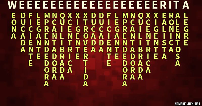 Acróstico weeeeeeeeeeeeeeeeeerita