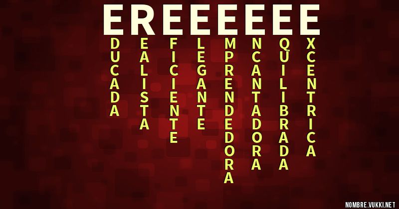 Acróstico ereeeeee