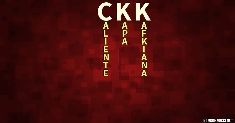 Acróstico c.k.k