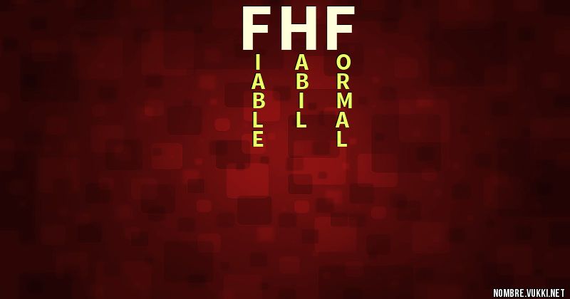 Acróstico fhf