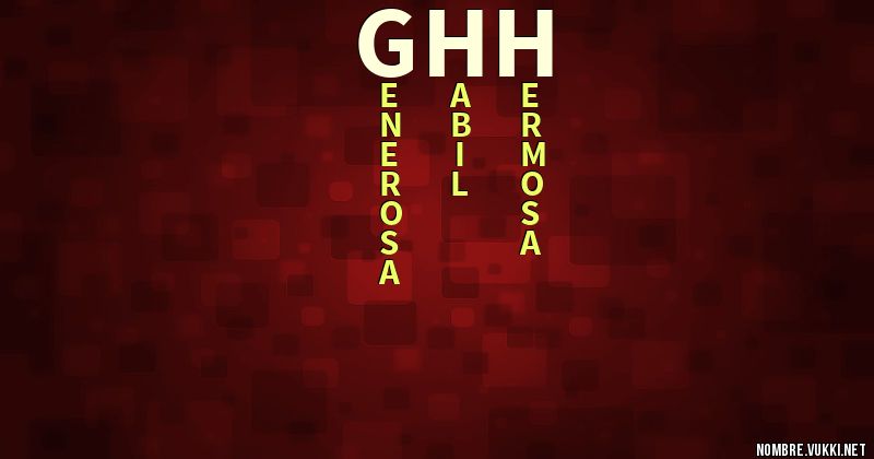 Acróstico ghh