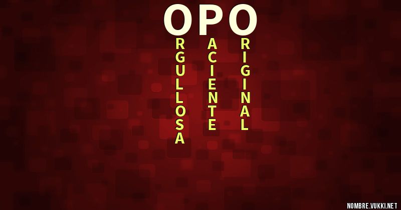 Acróstico opo