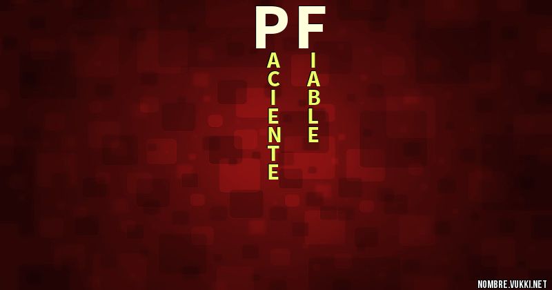 Acróstico pf