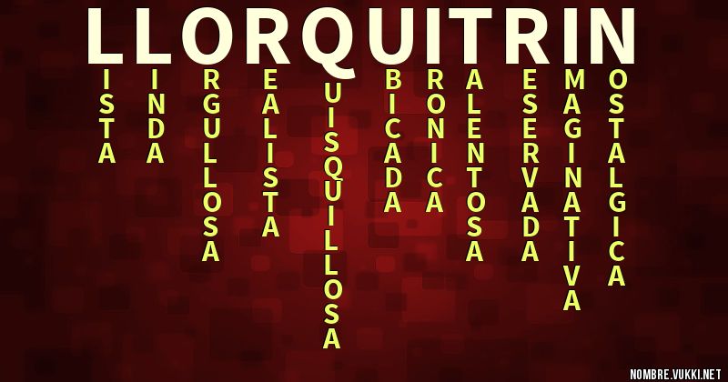 Acróstico llorquitrin