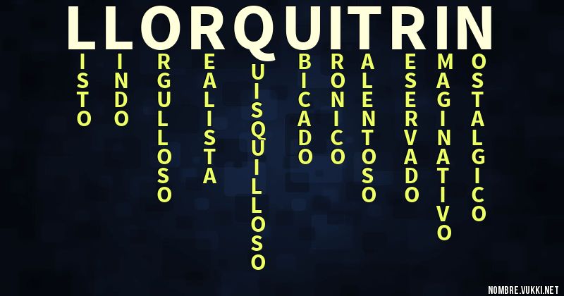 Acróstico llorquitrin