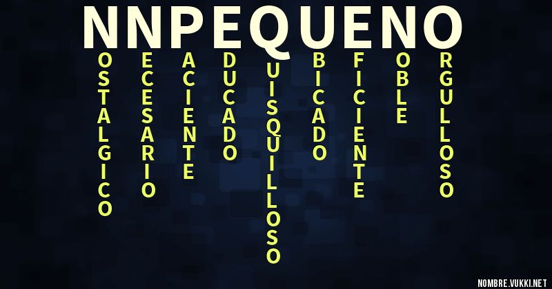 Acróstico nn pequeÑo