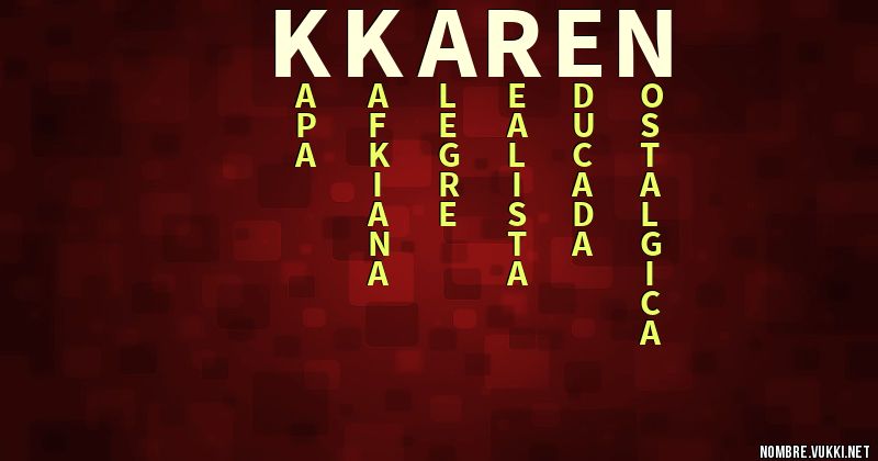 Acróstico kkaren