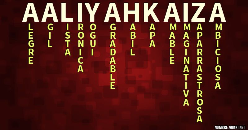 Acróstico aaliyah kaiza