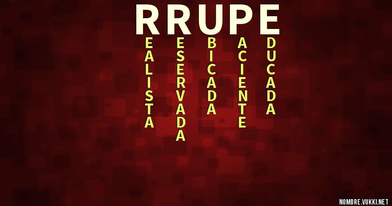 Acróstico rrupe