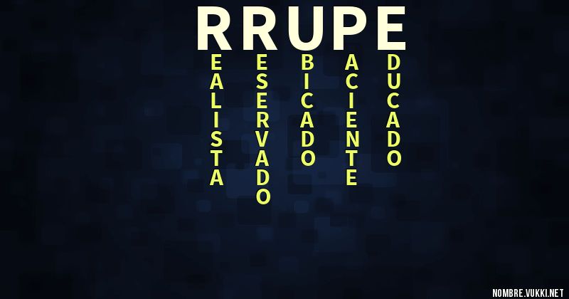 Acróstico rrupe