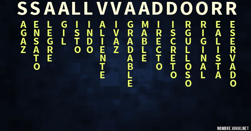 Acróstico ssaallvvaaddoorr