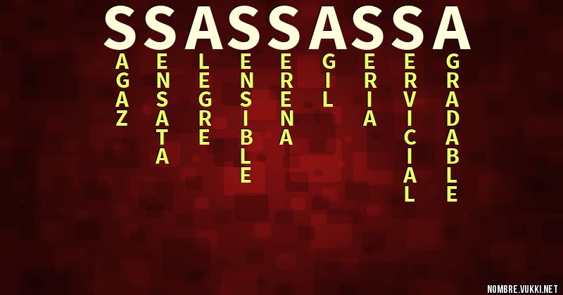 Acróstico ssa ssa ssa