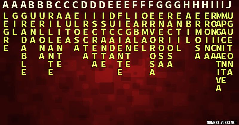 Acróstico aaabbbcccdddeeefffggghhhiiij