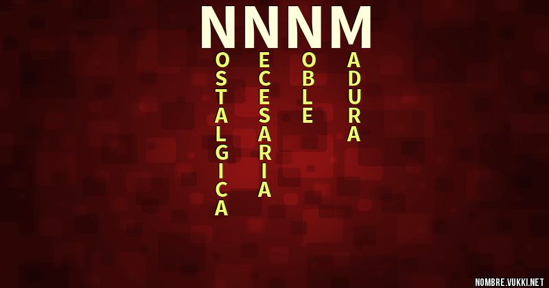 Acróstico nnnm