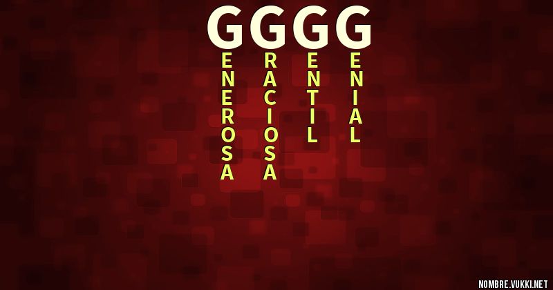 Acróstico gggg