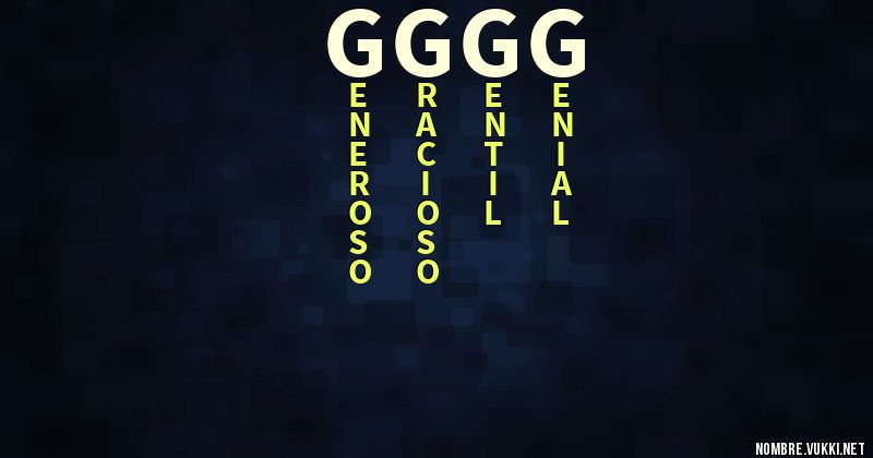 Acróstico gggg