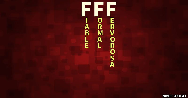 Acróstico fff