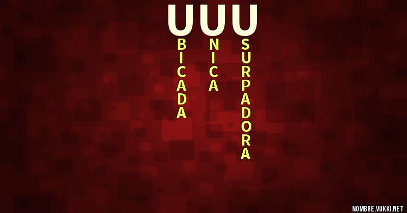Acróstico uuu