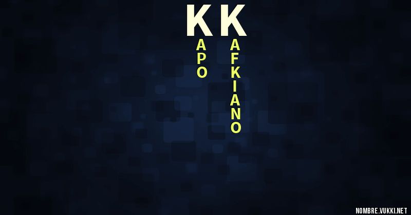 Acróstico k,k