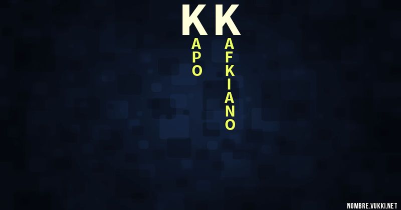Acróstico kk